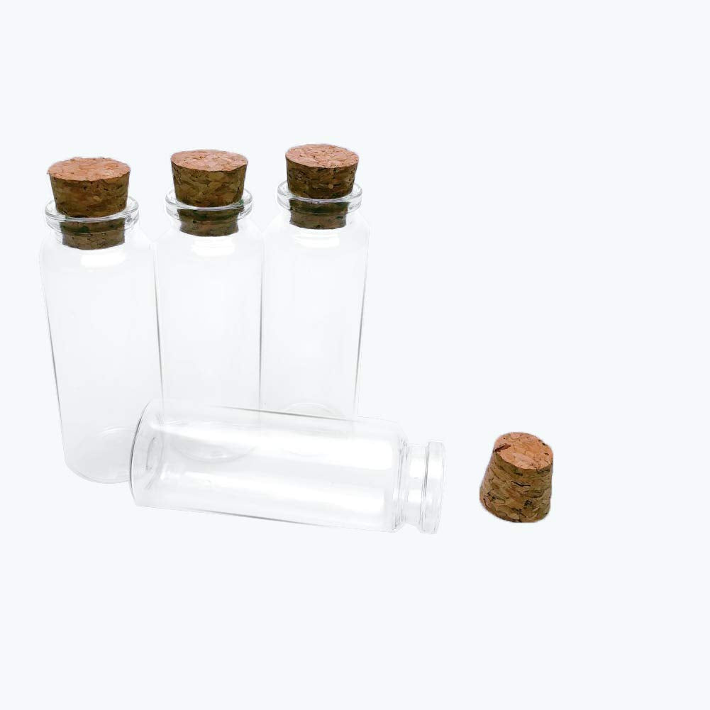Jarvials Mini süsse leere Glasflasche mit Korkenstopper，Das Volumen der Glasflaschen beträgt 40ml. (