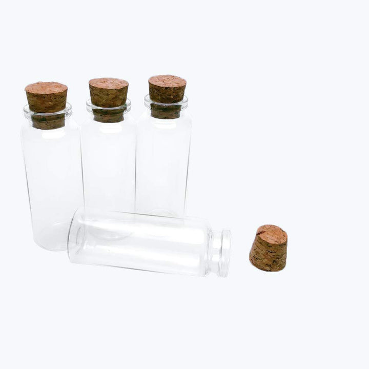 Jarvials Mini süsse leere Glasflasche mit Korkenstopper，Das Volumen der Glasflaschen beträgt 40ml. (