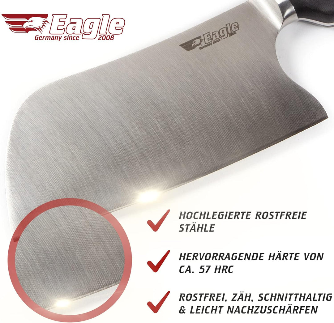 Eagle U-Grip - Brotmesser 23 cm - Deutscher Messerstahl 1.4116 / Heftschalen: G10 schwarz, Deutscher