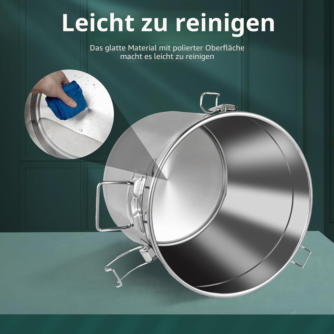 SICHENSH Edelstahl Getreidebehälter, Luftdichter Kanister Lebensmitteln, Metall Küche Reis Öl Lageru