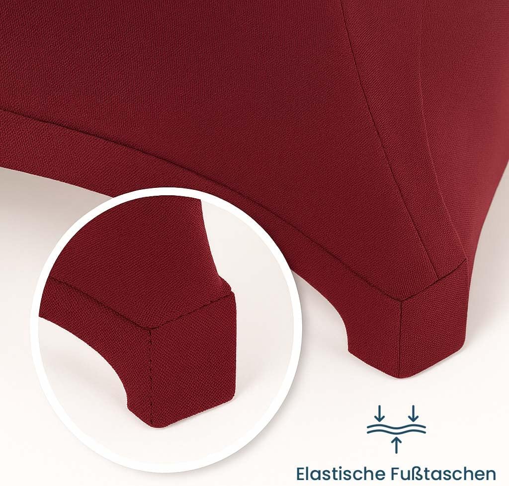 Gastro Uzal Hussen für Stehtische und Bistrotische Stretch Stehtischhussen Grössen (Bordeaux, Ø 70-7