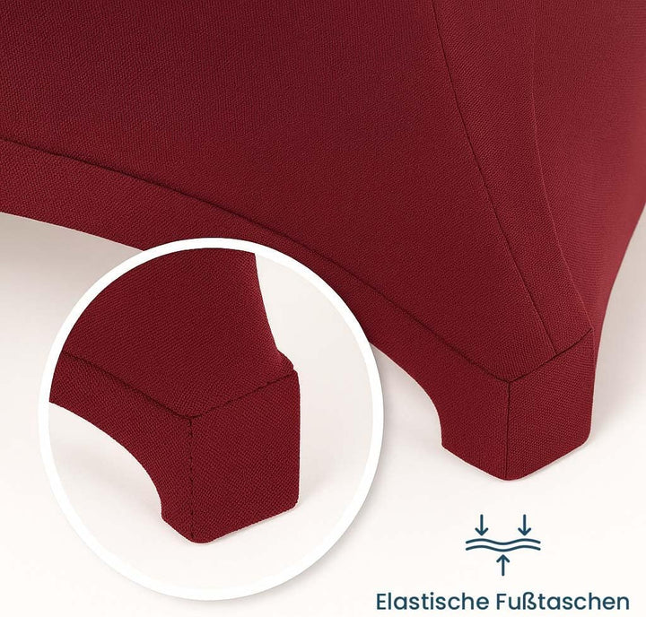 Gastro Uzal Hussen für Stehtische und Bistrotische Stretch Stehtischhussen Grössen (Bordeaux, Ø 70-7