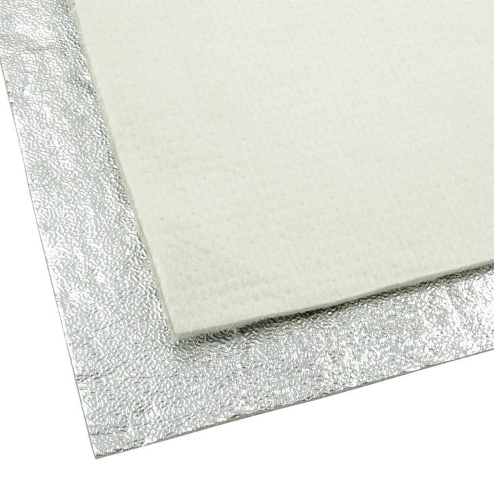 50x50cm Alu-Fiberglas Hitzeschutzmatte selbstklebend Isoliermatte Hitzeschutzfolie | 5mm
