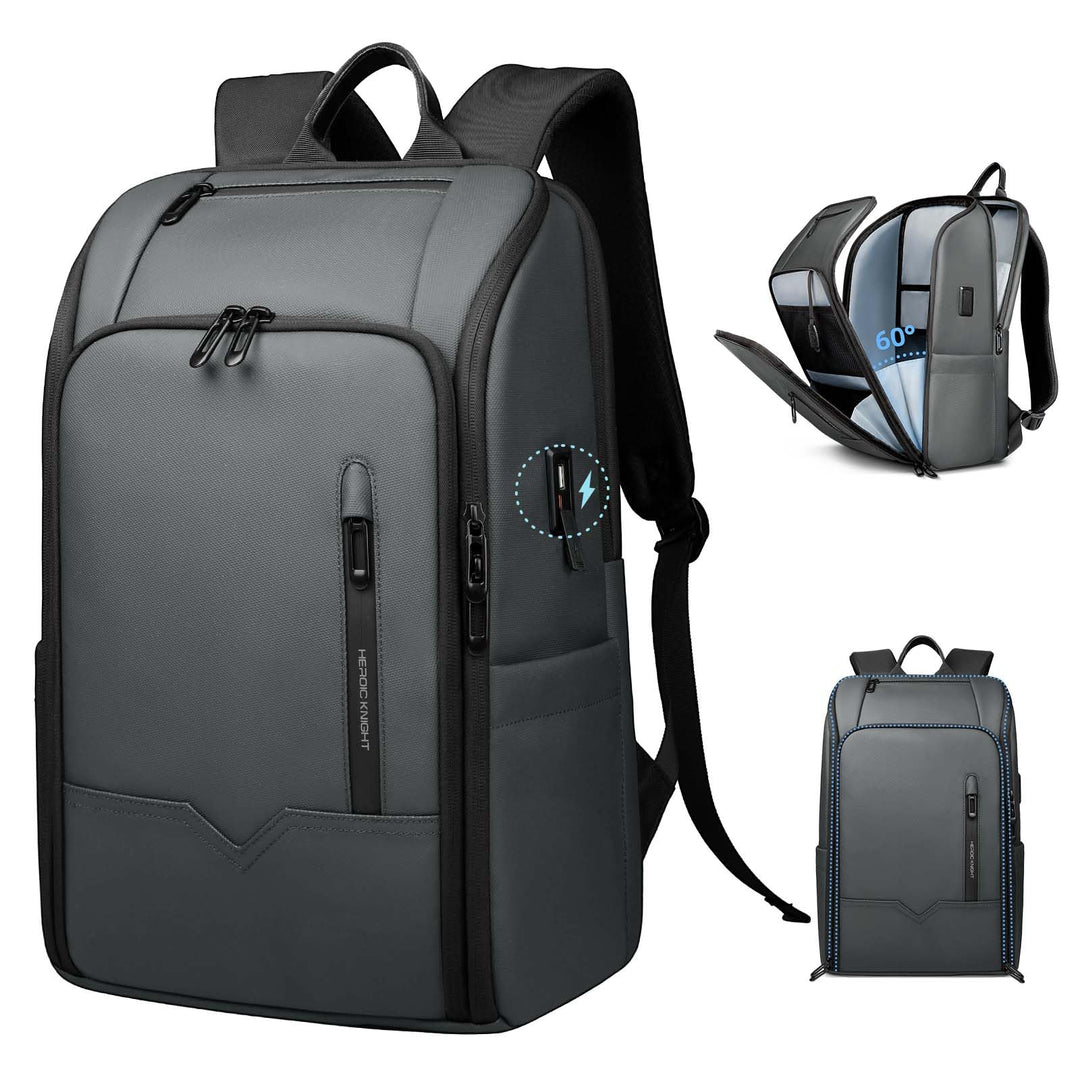 Business Rucksack Herren, Wasserdicht 15.6 Zoll Laptop Rucksack mit USB-Anschluss, Anti-Diebstahl Re