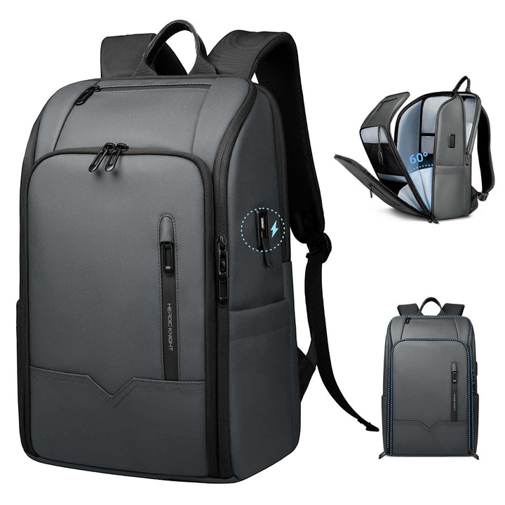 Business Rucksack Herren, Wasserdicht 15.6 Zoll Laptop Rucksack mit USB-Anschluss, Anti-Diebstahl Re