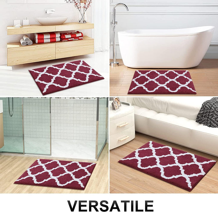 Homaxy rutschfest Badematte Badezimmerteppich Waschbar Hochflor Badteppich Flauschige Mikrofaser Bad