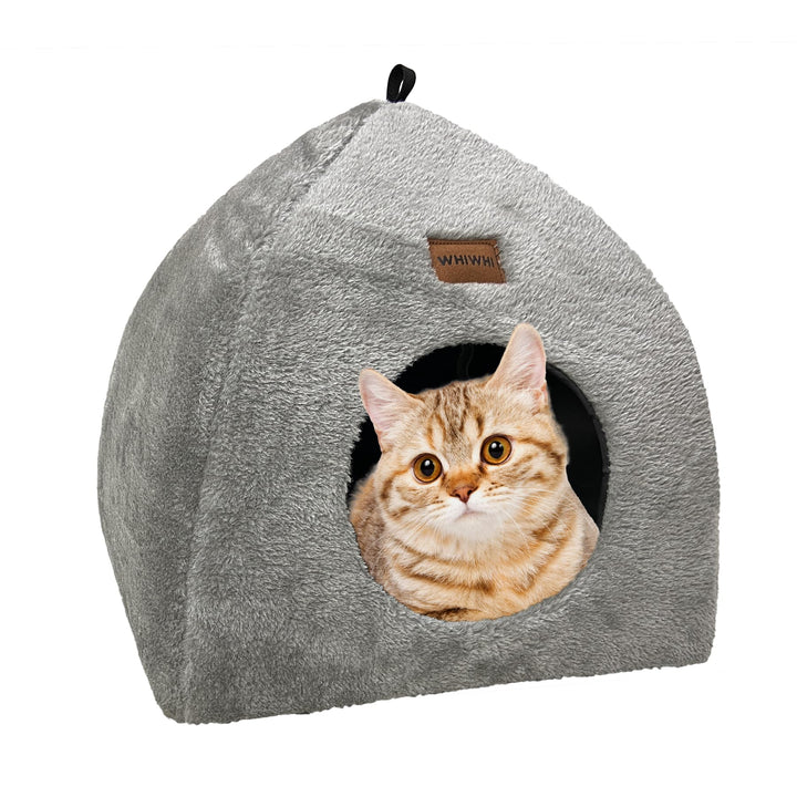 Katzenhöhle für Drinnen Katzenzelt mit Waschbarem Plüschkissen Weiches und Flauschiges Katzenhaus Kl