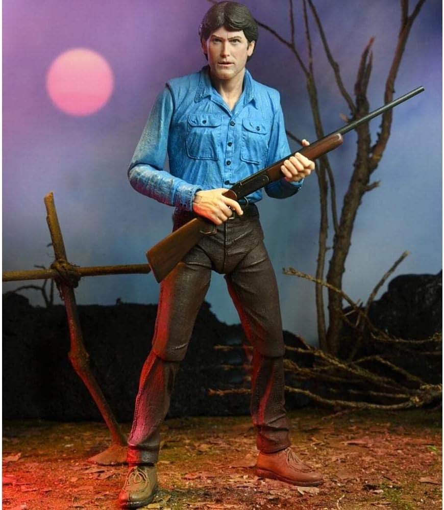 NECA Evil Dead Actionfigur Ultimate Ash 40th Anniversary aus Kunststoff, Geschenkverpackung.