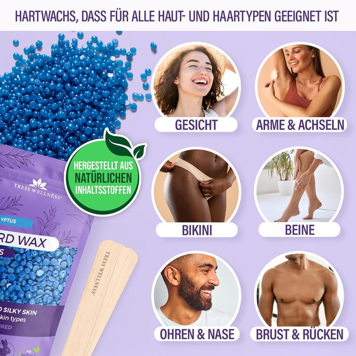 Waxing Wachswärmer set - wachsmaschine enthaarung - für Haarentfernung Perlen - Wax Warmer Kit- Masc