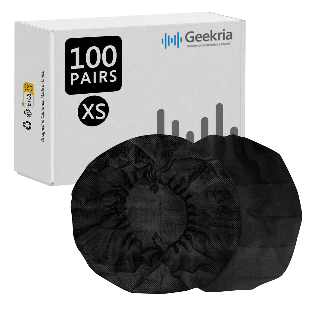 Geekria 100pairs Dehnbare Kopfhörer-Abdeckungen, Einweg-Ohrmuscheln für Telephone Headset, Office He