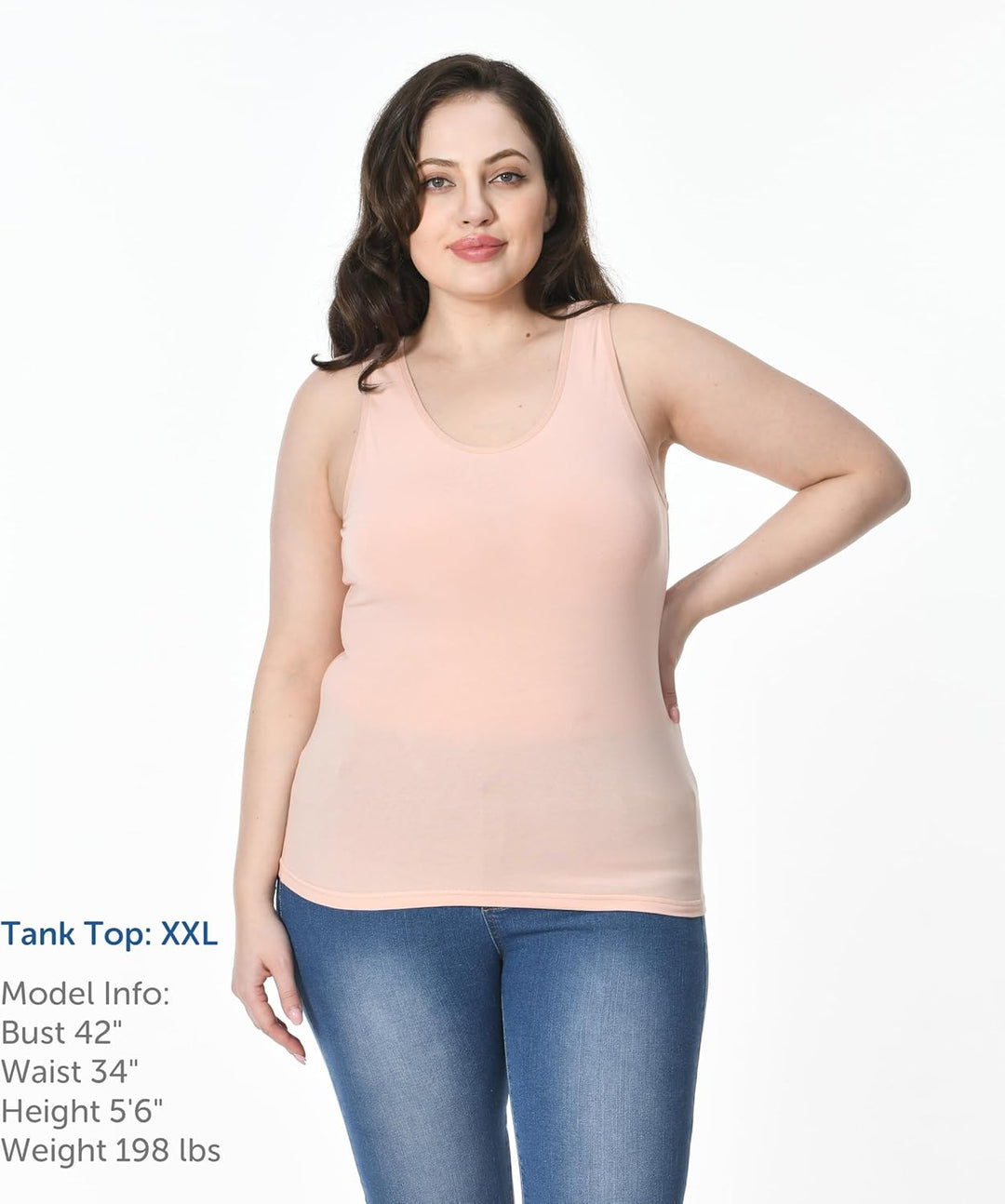 Comfneat Damen 4-Pack Tank Tops Stretch Baumwolle Elasthan Bequeme Unterhemden M Color-set-1 4-pack,