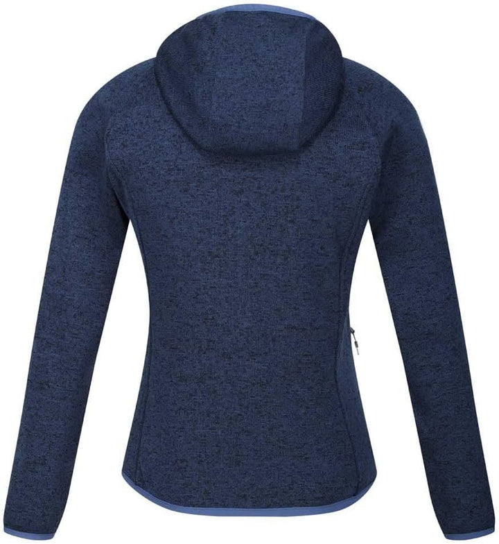 Regatta Damen Newhill Strickfkleecejacke mit Kapuze RWA597 36 dunkelblau