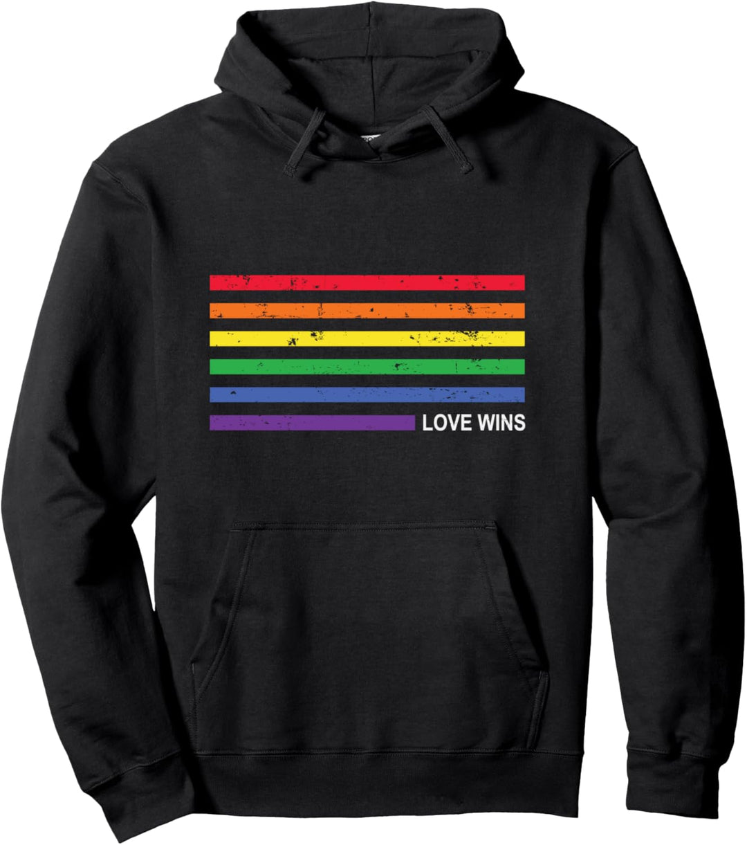 Gay Pride Flag Rainbow Equality Pullover Hoodie