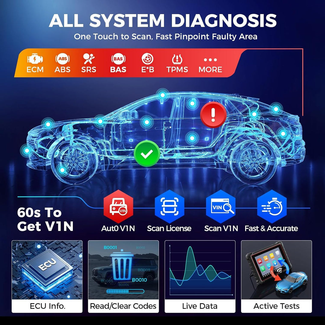 Autel MaxiCOM MK900 OBD2 Diagnosegerät Auto: 2026 Bidirektional Wie MK900BT KFZ Diagnosegerät, Upgra
