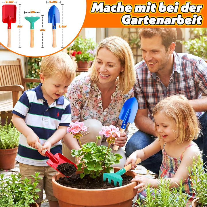 10 in 1 Gartenwerkzeug Kinder, Garten Outdoor Spielzeug ab 3 Jahre, Kinder Rasenmäher, Laubbläser &amp;