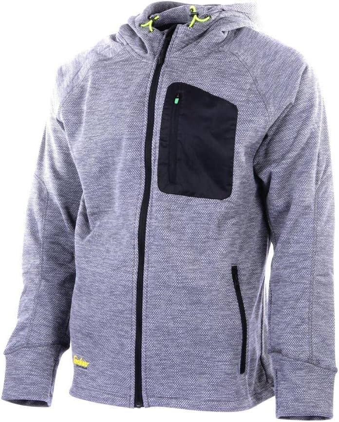 Snickers Workwear Flexiwork Fleece-Hoodie in Grau/Schwarz