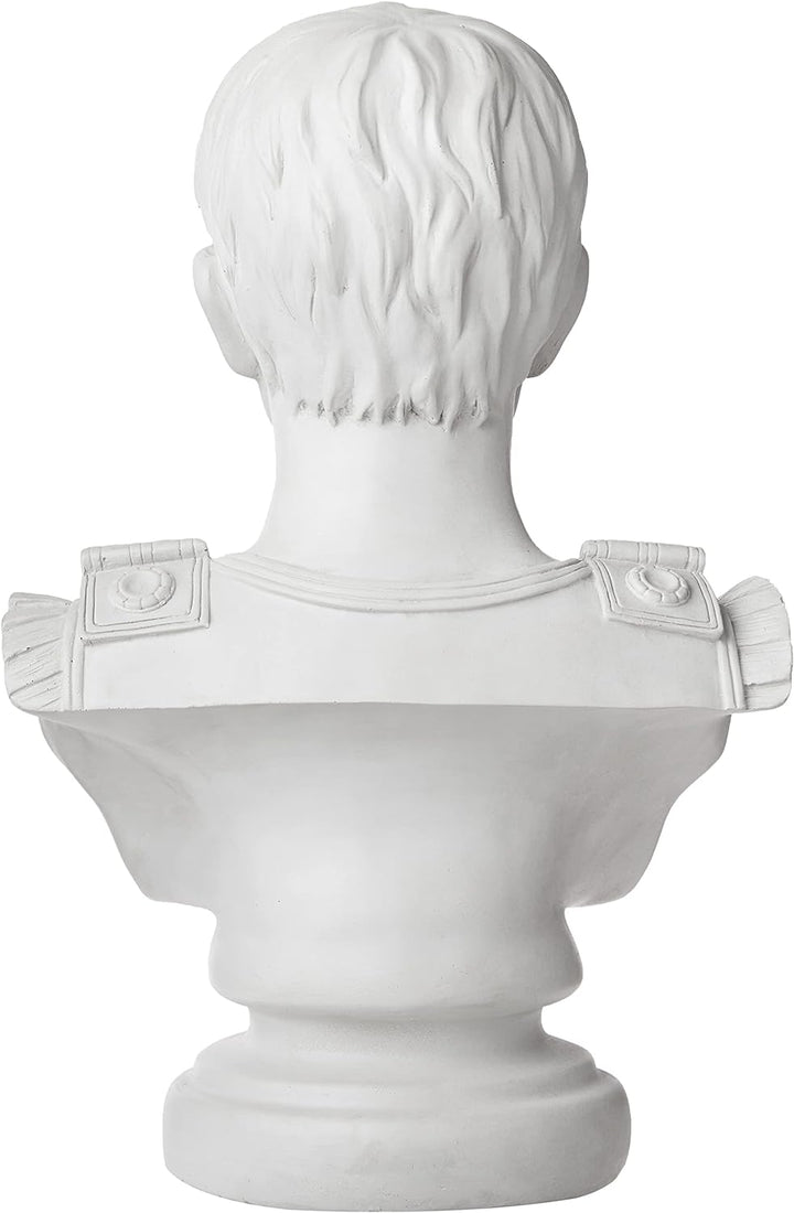 Design Toscano Augustus Caesar Primaporta Büstenstatue, Polyresin, antikes steingrau, 46 cm Einzelbe