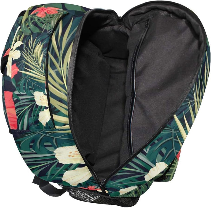 Tropical Hibiscus Flowers Schulrucksack für Jungen Mädchen Kinder Reisetasche Bookbag