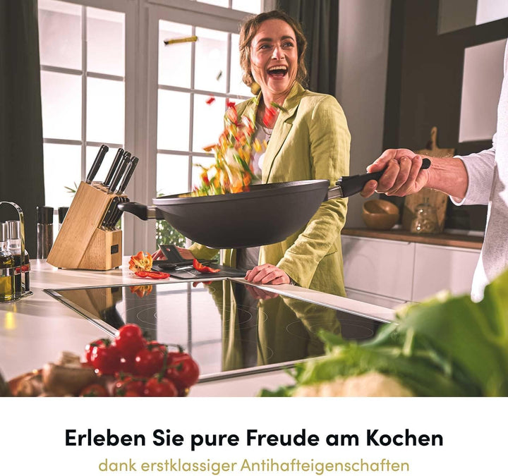 Hoffmann Aluguss Topf und Pfannenset mit Glasdeckel und abnehmbarem Stiel, 6-teilig I Für alle Herda