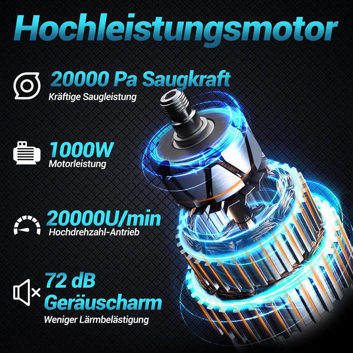 LDHTHOPI Akku Staubsauger für Makita 18V,20000 Pa Starke Saugleistung,1,28 kg Leichter Staubsauger m