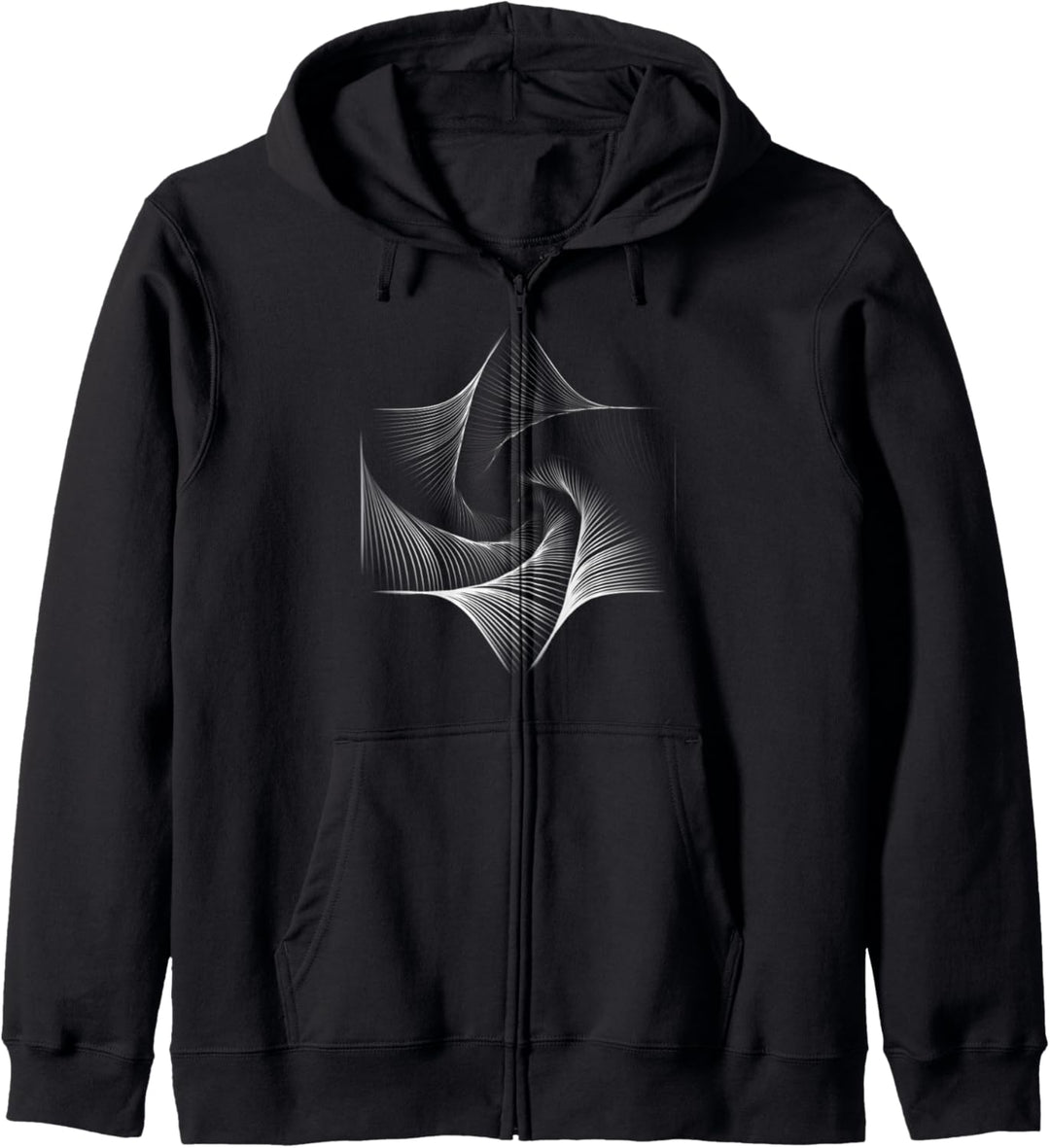 Geometrisches Achteck Achteckig Trippy Psychedelisch Kapuzenjacke