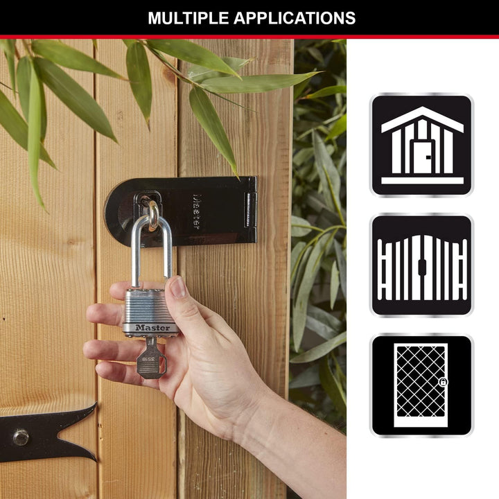 MASTER LOCK Hochsicherheits Vorhängeschloss [Schloss mit Schlüssel] [Laminiertem Stahl] [Wetterfest]