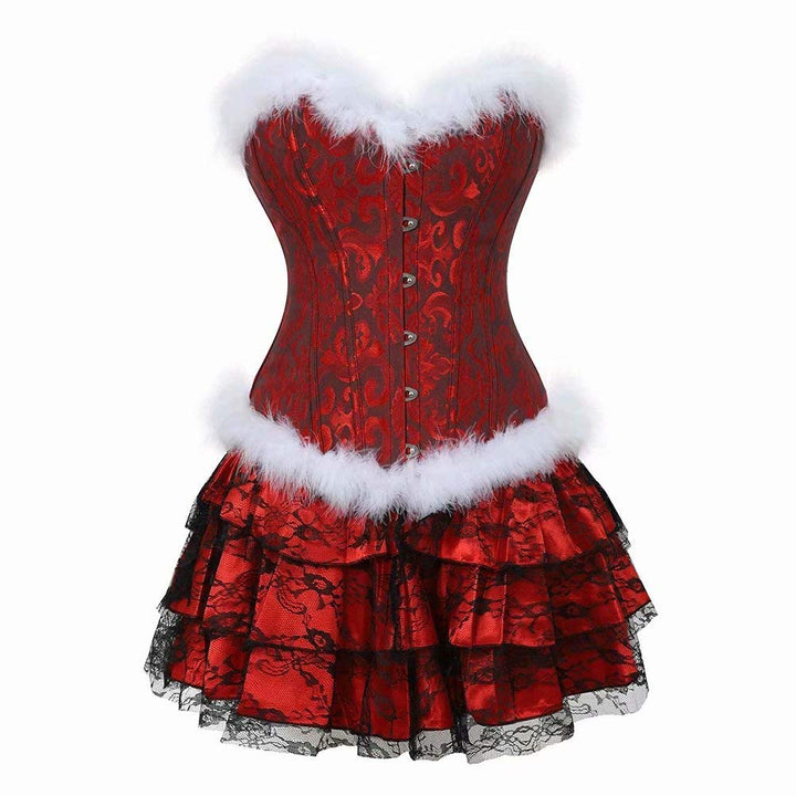 Jutrisujo korsett Weissnachten alter Mann corsage bustier Vollbrust korsagen Damen Grosse Grösse top