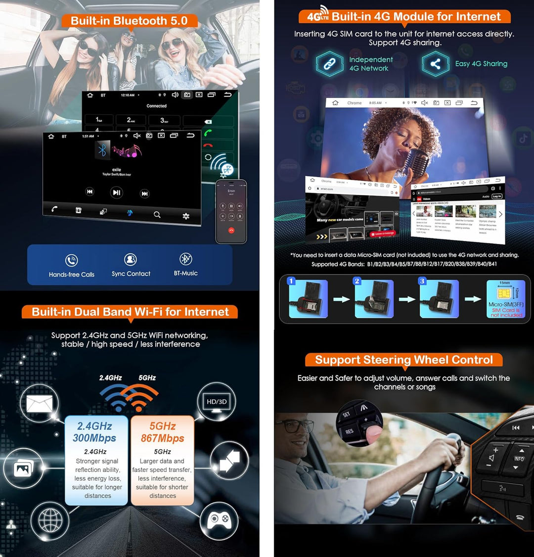 Erisin 7 Zoll Android 14 Autoradio Für Mercedes Benz C Klasse W203 CLC Klasse G-Klasse W463 GPS Navi