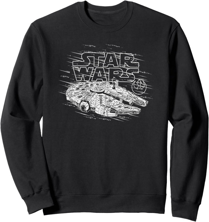 Star Wars Millennium Falcon Retro Lightspeed Logo Sweatshirt