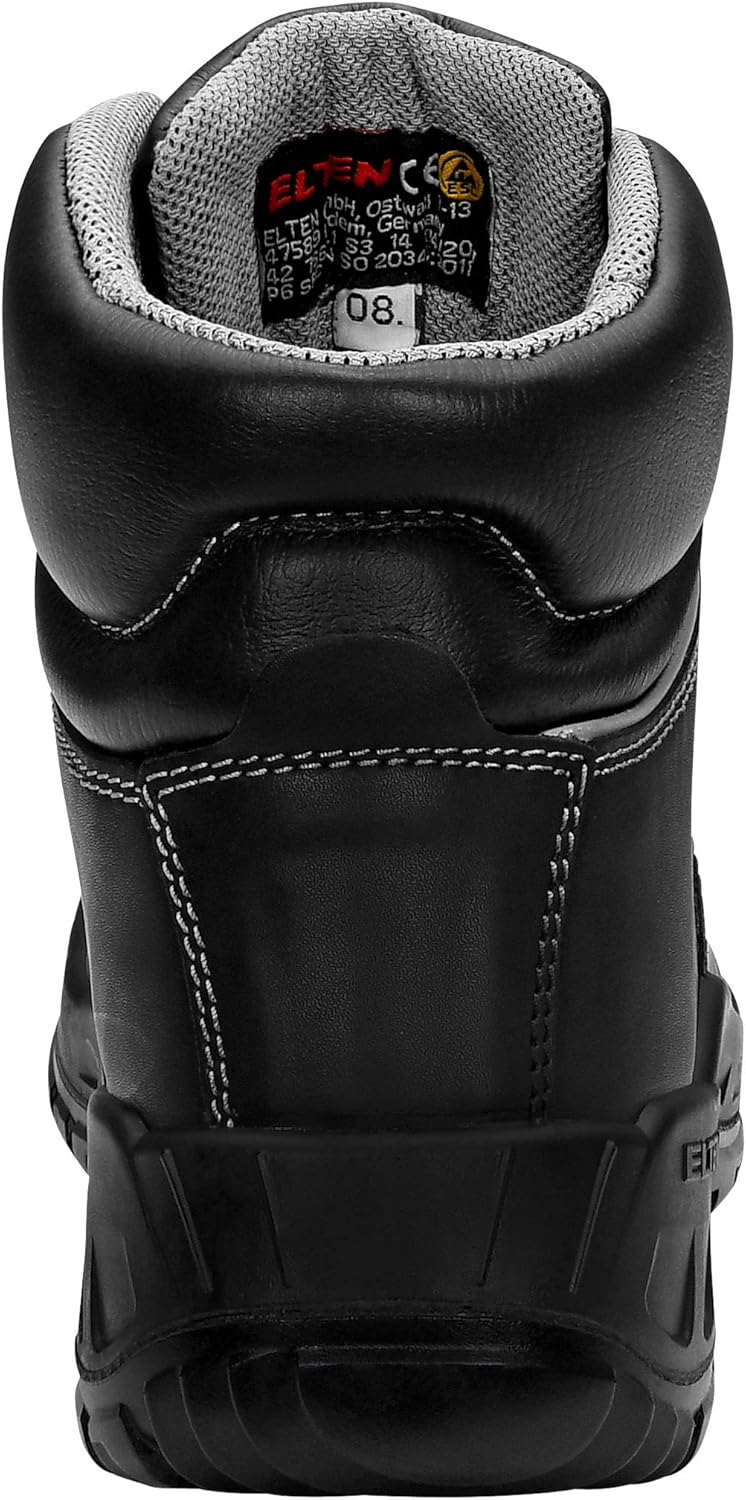ELTEN Sicherheitsschuhe LAURENZO Rubber Mid ESD S3, Herren, Leder, Stahlkappe, leicht, robust, Schwa