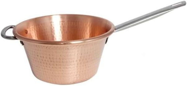 Lar 2325 Kessel für Induktionsboden, Griff aus Edelstahl, 25 cm, Kupfer, Orange