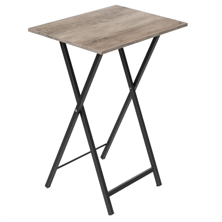 HOOBRO Beistelltisch, Klappbar Tablett Tisch, Sofatisch, TV Tray im Industriestil, Einfach Montierba