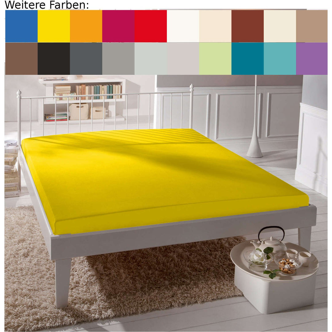 JOOP! Spannbetttücher Basic goldgelb - 330 200x200 cm