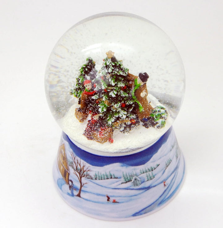 Weihnachten Schneekugel Weihnachtsbaum mit Geschenken, 140 mm hoch- 20141 Spieluhr