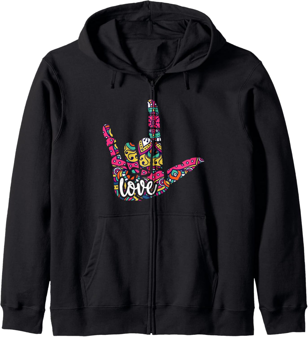 Ich liebe dich. Amerikanische Gebärdensprache Geschenk Kapuzenjacke