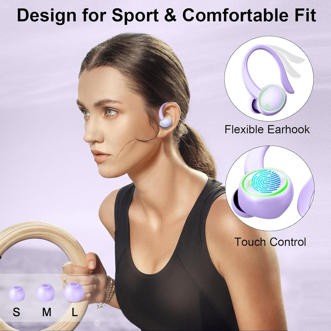 Matast 2026 Bluetooth Kopfhörer Sport, Kopfhörer Kabellos Bluetooth 5.4 mit ENC Noise Cancelling und