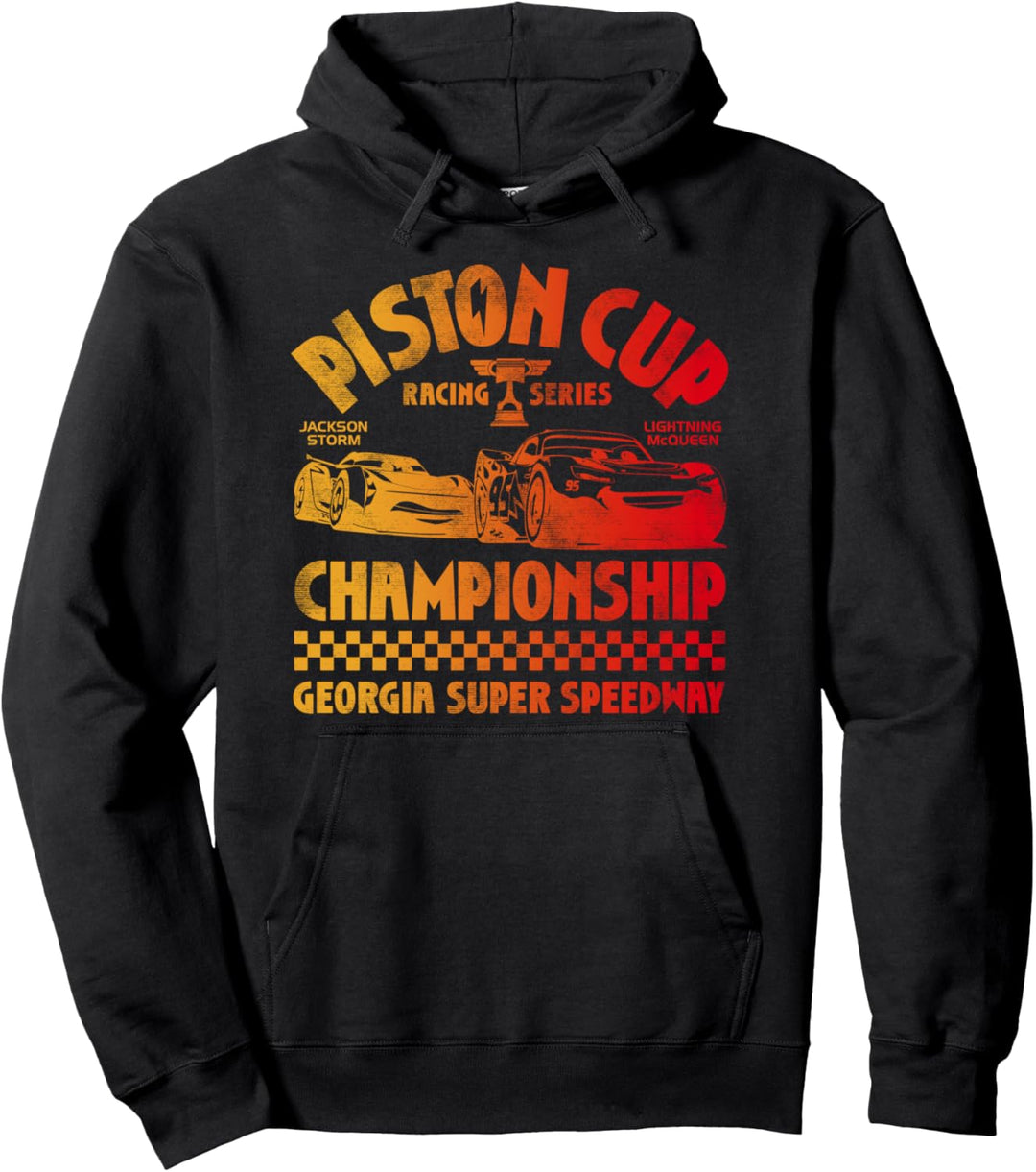 Disney Pixar Cars 3 McQueen And Storm Super Speedway Text Pullover Hoodie
