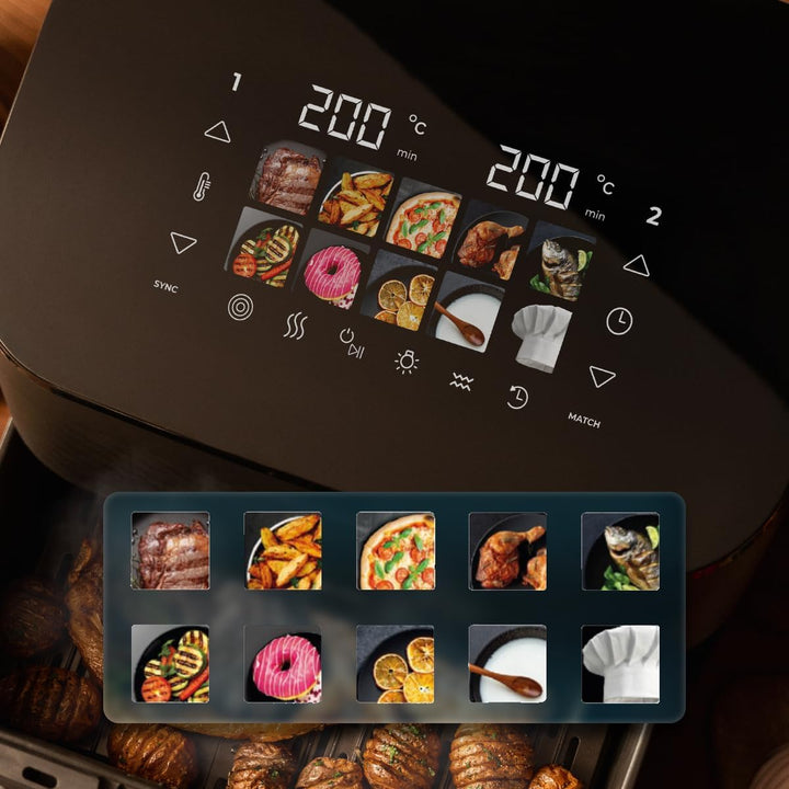 Cecotec Heissluftfritteuse ohne Öl - 10L - Grill - Doppelwiderstand - Integrierter Smoker - Air Frye