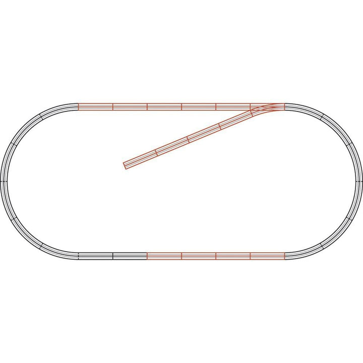 Roco 61101 H0 geoLINE (mit Bettung) Ergaenzungs-Set