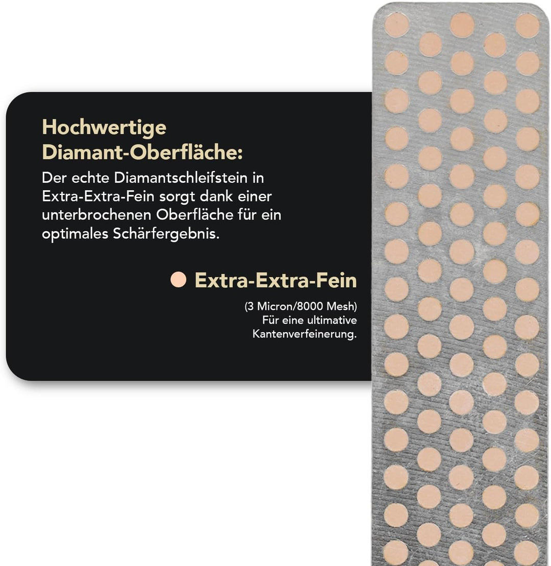 DMT Diamond Whetstone™ Diamant Mini-Schleifstein 4" (10 cm) Extra-Extrafein | Kompakter Wetzstein fü