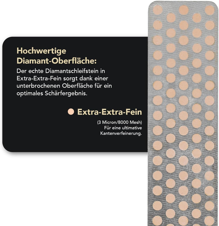 DMT Diamond Whetstone™ Diamant Mini-Schleifstein 4" (10 cm) Extra-Extrafein | Kompakter Wetzstein fü