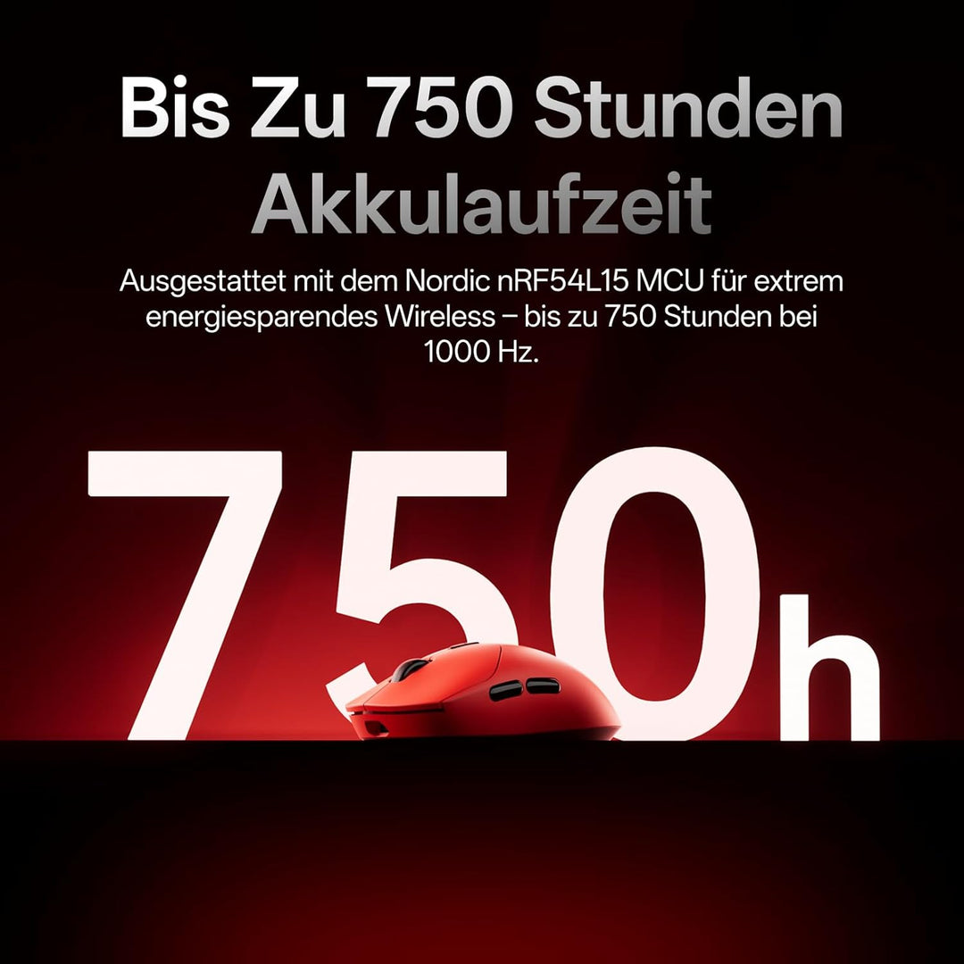 Rapoo VT2 Kabellose Gaming-Maus, 26K DPI Sensor, echte 8000Hz Abfragerate, 53g Ultraleicht, 750 Std.