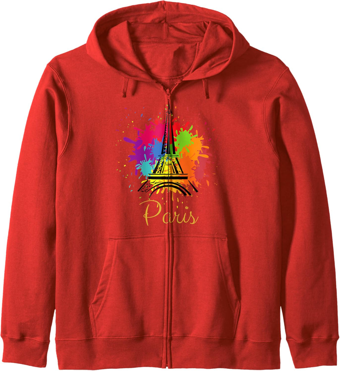 Bunter Farben-Hintergrund auf Eiffelturm - Paris Kapuzenjacke