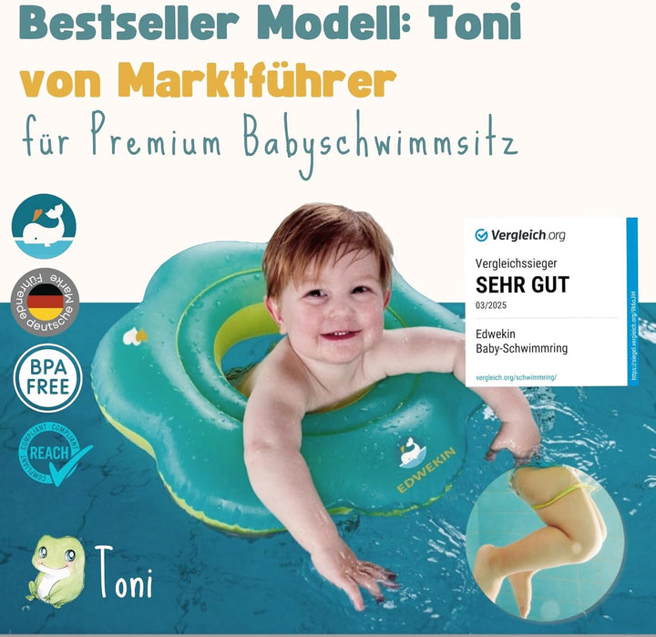 EDWEKIN® Baby Schwimmring, Mitwachsende Schwimmhilfe, Schwimmsitz Kleinkinder, Baby Float, Kinder Sc