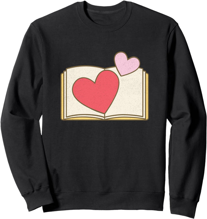 Books And Heart Reading Book Lover Bookworm Reader Sweatshirt