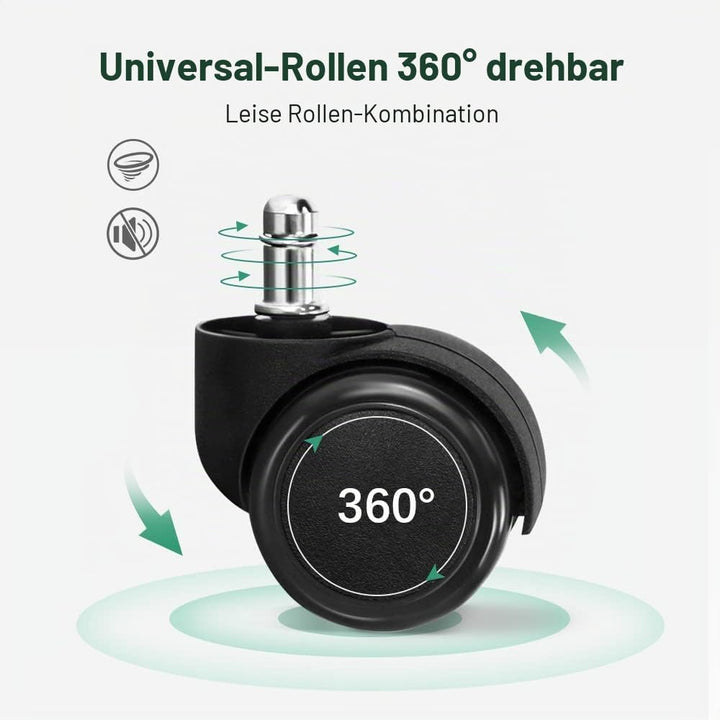 FURWOO Rollsitz PU-Leder Niedriger runder Rollhocker Bodenhocker mit Universal-Rollen für Home Fitne