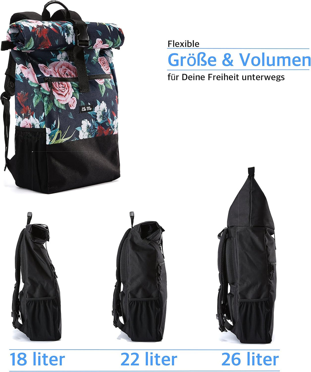 Ela Mo’s Rucksack Damen | Schön und Durchdacht | für Uni Reisen Freizeit Job | mit Laptopfach &amp; Anti