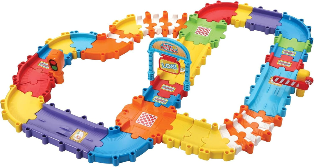 VTech Tut Tut Baby Flitzer - Strassenset deluxe – Grosses Erweiterungsset mit 46 beliebig zusammenba