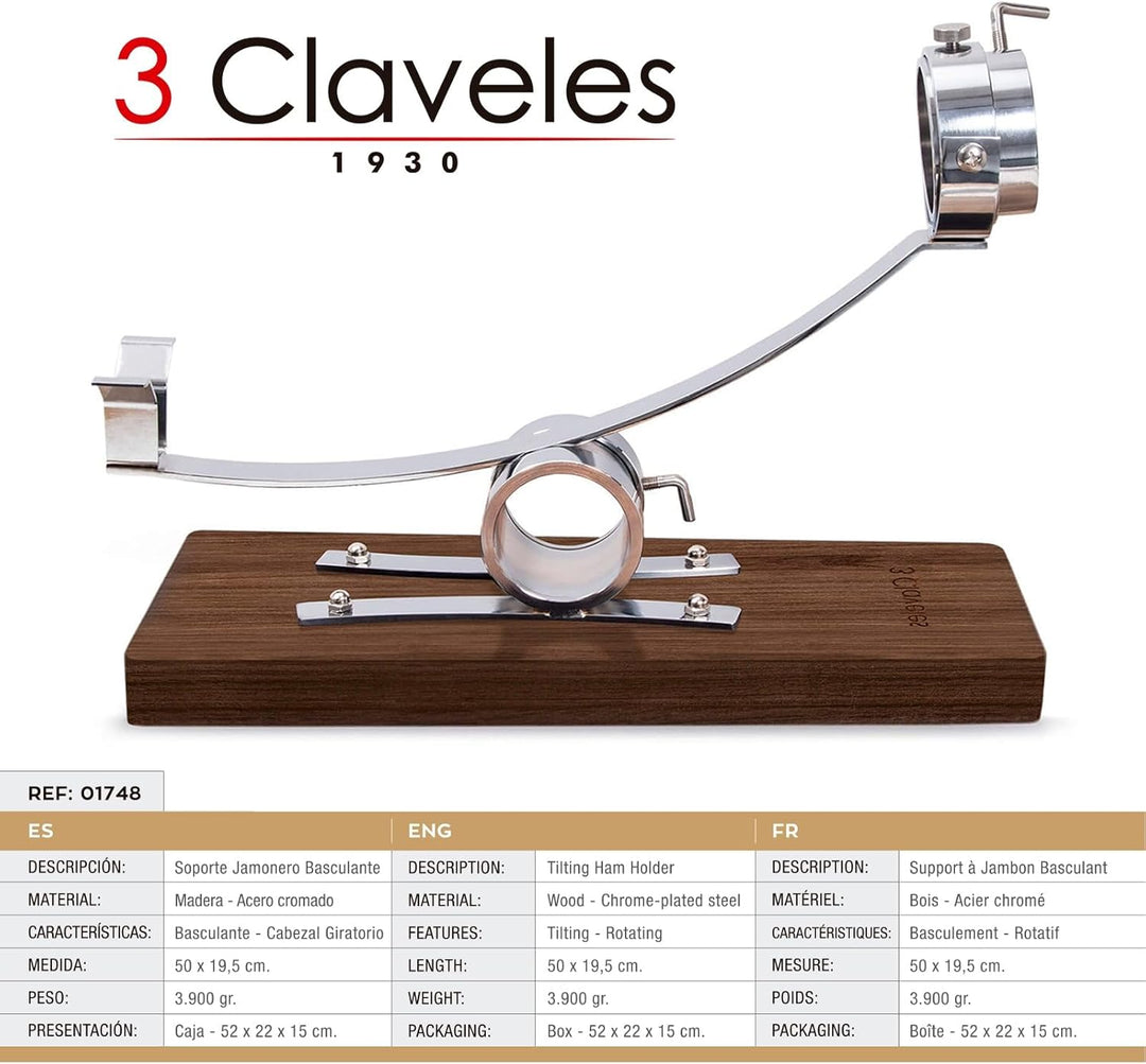 3 CLAVELES Multitool Jamonero Metall Metall 3-stück 50 cm Marron 3 CLAVELES
