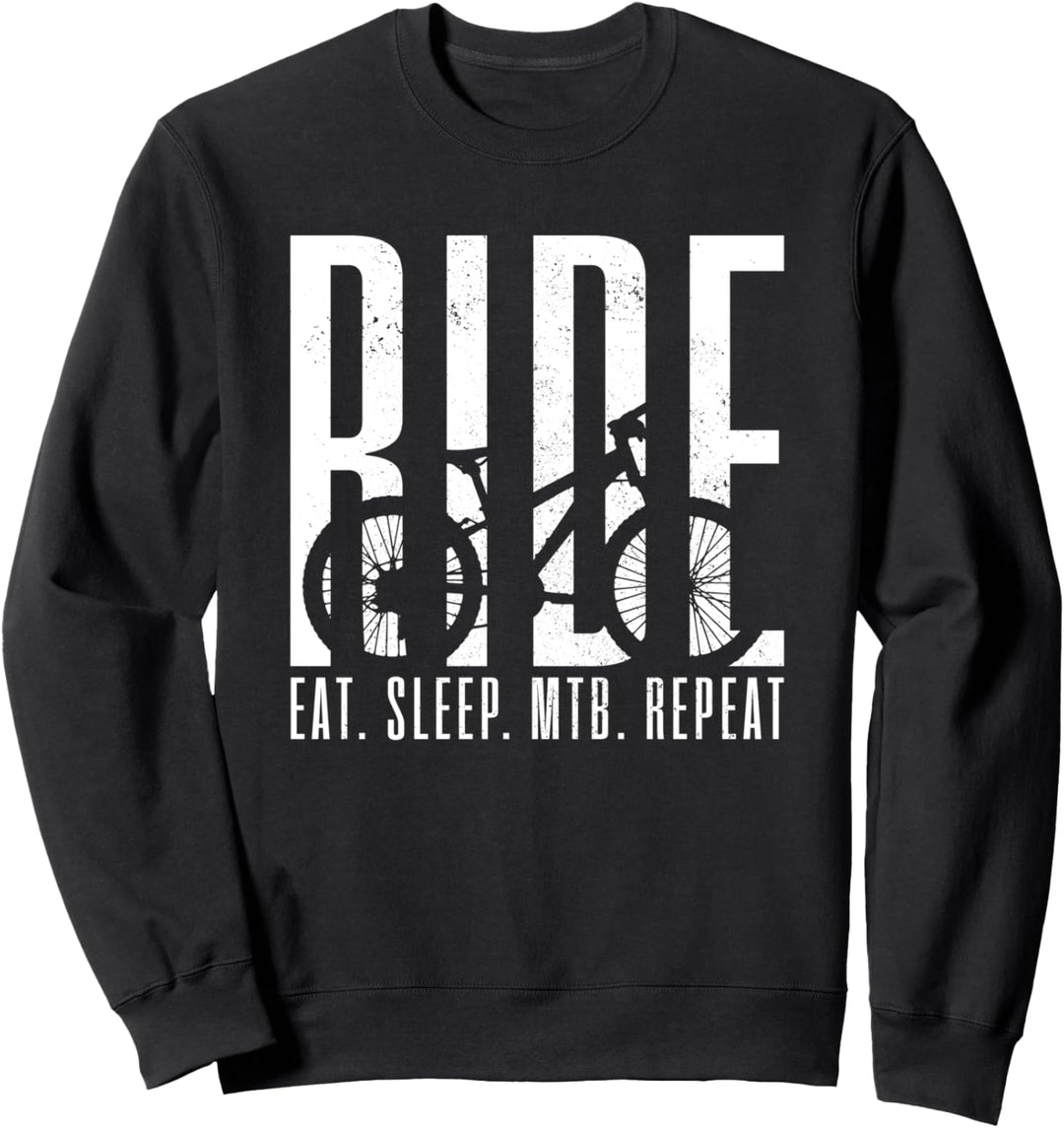 Mountainbike Eat Sleep MTB Repeat Downhill Biker Geschenk Sweatshirt